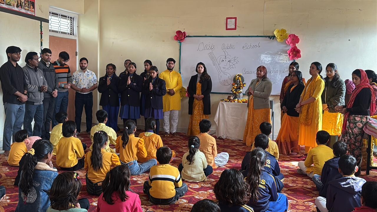 Basantpanchami Celebration at Oasis Public School
