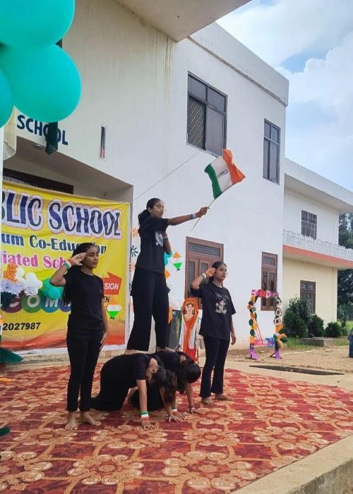 Oasis Public School conducted the Vande Mataram activity as per CBSE circular